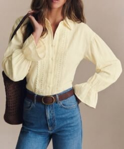Apricot Long Sleeve Button Shirt