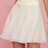 Apricot Solid Chiffon Mini Skirt